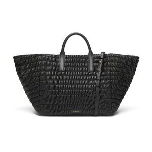 Demellier Lisbon Tote Black Matelasse